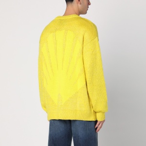 New Amsterdam Surf Association Yellow linen-blend cardigan - Img 2