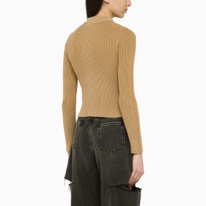 Our Legacy Sand-coloured ribbed cotton cardigan - Img 2