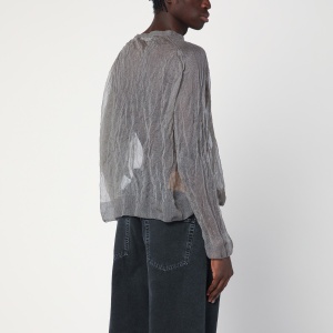 Our Legacy Semi-transparent grey sweater in silk blend - Img 2