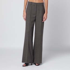 P.A.R.O.S.H. Chestnut-coloured wool blend trousers