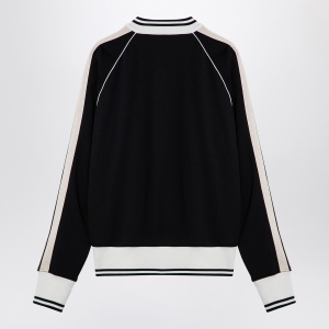 Palm Angels Black/white zip sweatshirt - Img 2