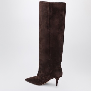 Paris Texas Tall boots in chocolate-coloured suede - Img 2