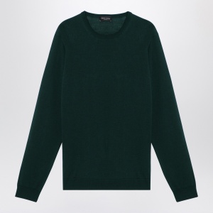 Roberto Collina Bottle green merino wool crew-neck sweater