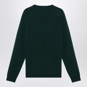 Roberto Collina Bottle green merino wool crew-neck sweater - Img 2