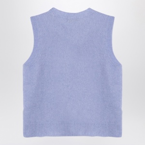 Roberto Collina Light blue cashmere blend waistcoat - Img 2
