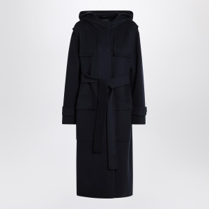 S Max Mara Blue coat with matching double belt