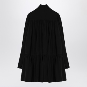 Saint Laurent Black lavallière dress in silk - Img 2