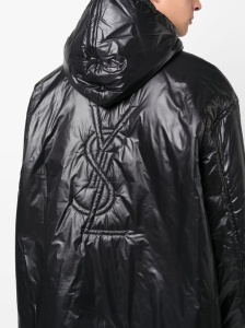 Saint Laurent Cassandre logo-embossed hooded raincoat - Img 3