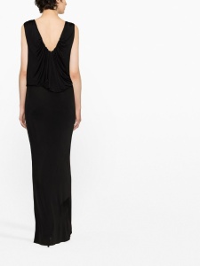 Saint Laurent draped sleeveless jersey dress - Img 3