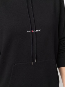 Saint Laurent Logo Print Hoodie - Img 2