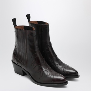 Sartore Burgundy Parma western ankle boot