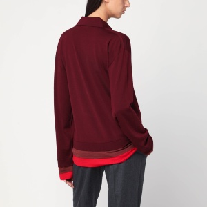 Stella McCartney Layered Bordeaux wool polo - Img 2