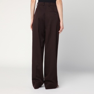 Stella McCartney Straight leg trousers in plum wool - Img 2