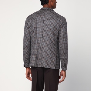 Tagliatore Beige/light blue patterned single-breasted jacket - Img 2