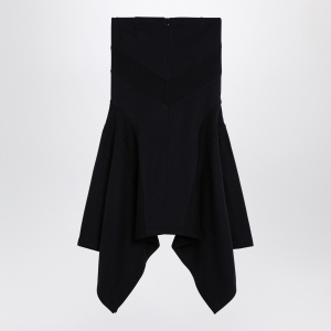 The Attico Black asymmetric cotton skirt - Img 2
