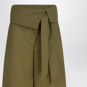 The Attico Military green wool gabardine trousers - Img 2
