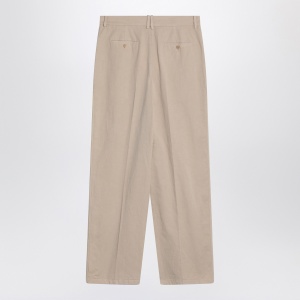 The Row Lilas light khaki cotton and linen trousers - Img 2