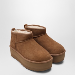 UGG Classic Ultra Mini platform ankle boots in chestnut