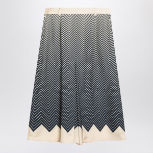 Valentino Blue/ivory silk skirt - Img 2