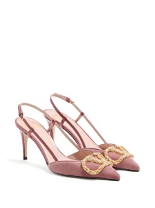Valentino Garavani 80mm VLogo Signature embellished pumps - Img 4