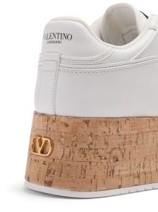Valentino Garavani Freedots XL Sneaker in Calfskin and Cork - Img 3