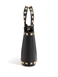 Valentino Garavani Mini Rockstud Shopping Bag in Garnet Calfskin - Img 3