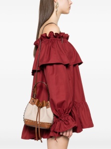 Valentino Garavani Rockstud canvas bucket bag - Img 4