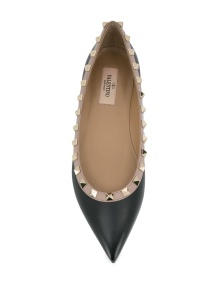Valentino Garavani Rockstud-embellished ballerina shoes - Img 2