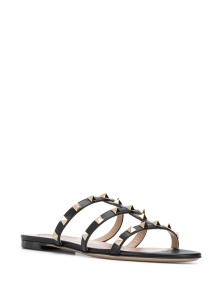 Valentino Garavani Rockstud Low Slide Sandal in Calfskin - Img 2