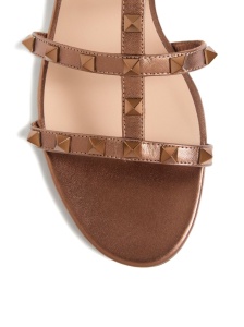 Valentino Garavani Rockstud Low Slide Sandal in Laminated Nappa Leather - Img 4