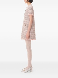 Valentino Short Dress in Embroidered Ribbon Tweed - Img 2
