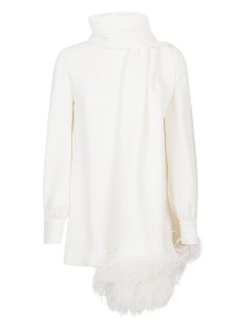 Valentino Silk top with feathers - Img 4