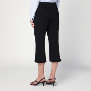 Victoria Beckham Cropped black trousers in wool blend - Img 2