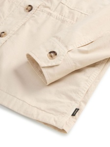 Woolrich Garment-Dyed Pure Cotton Overshirt beige - Img 2