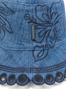 Zimmermann Embroidered denim hat - Img 2