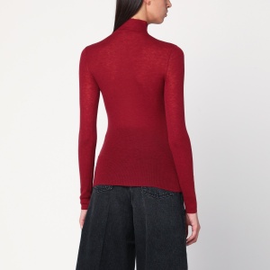 6397 Bordeaux semi-sheer turtleneck - Img 2