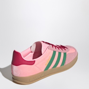 adidas Originals Gazelle Indoor Court Green/Glow Pink/Gum velvet Sneaker - Img 2