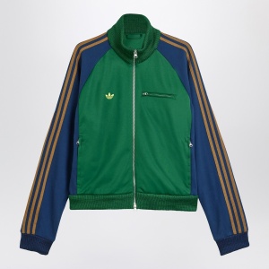 adidas x Brain Dead Green/blue zip sweatshirt with logo