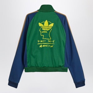 adidas x Brain Dead Green/blue zip sweatshirt with logo - Img 2