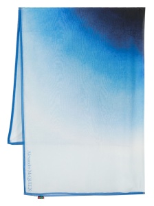 Alexander McQueen gradient-effect logo scarf