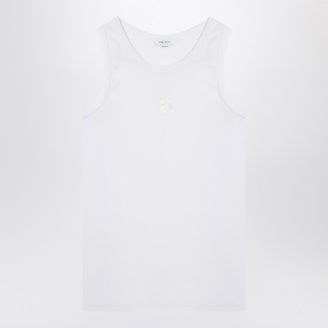 Alexander McQueen White cotton tank top