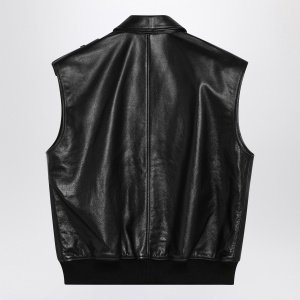 ANINE BING Sonnie black leather gilet - Img 2