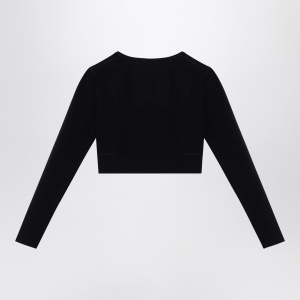 Balenciaga Black Activewear top in matt nylon blend - Img 2