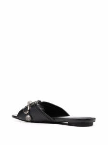Balenciaga Cagole leather sandals - Img 2