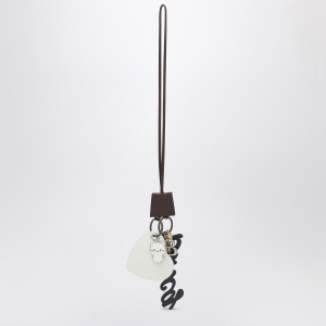 Balenciaga Keychain Charm Heart Le City burgundy/white - Img 2
