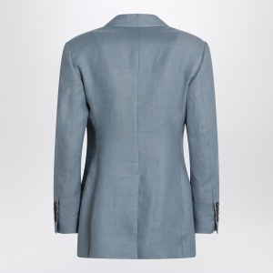Brunello Cucinelli Avio-coloured linen blend jacket - Img 2