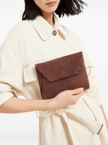 Brunello Cucinelli BC Duo pochette in suede with precious chain - Img 2