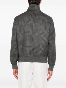 Brunello Cucinelli Check-pattern zip-up bomber jacket - Img 3