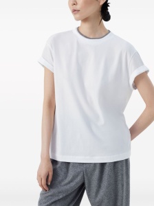 Brunello Cucinelli Contrast-trim T-shirt - Img 3