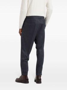 Brunello Cucinelli Drawstring-waistband wool tapered trousers - Img 4